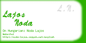 lajos noda business card